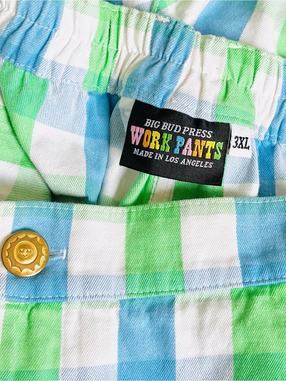 [Big Bud Press] Cotton Gingham Check Work Pants Made in Los Angeles Shorts
